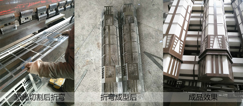 廣場方形鏤空景觀燈柱生產流程實拍圖片